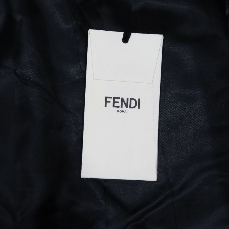 22aw Fendi Tuxedo Jacket Double Breasted Lapel Switch Tailored Flower Ff Logo