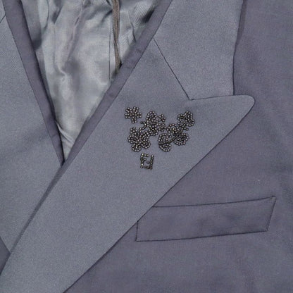 22aw Fendi Tuxedo Jacket Double Breasted Lapel Switch Tailored Flower Ff Logo