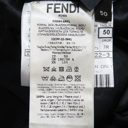 22aw Fendi Tuxedo Jacket Double Breasted Lapel Switch Tailored Flower Ff Logo