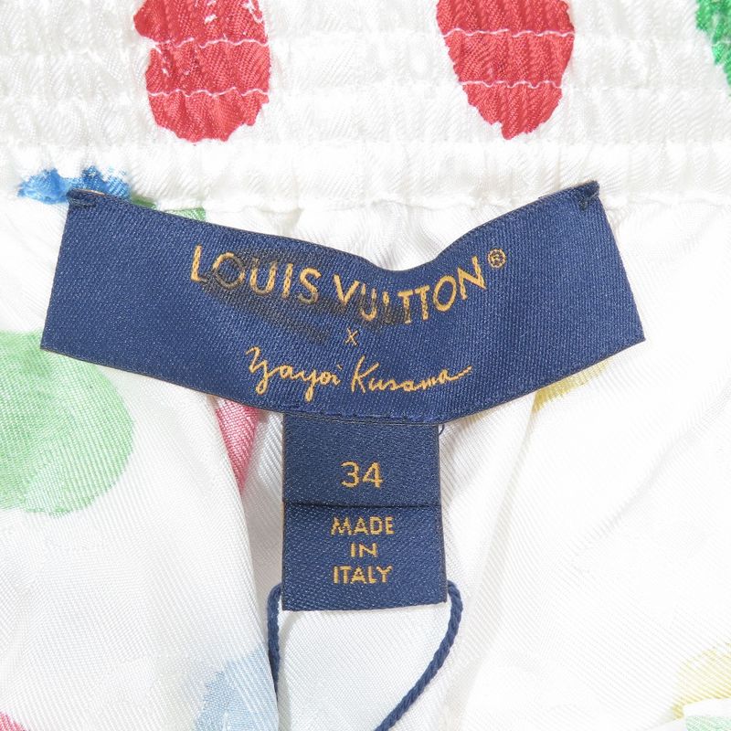 Unused Louis Vuitton × Yayoi Kusama Lv×yk Silk Monogram Multi Dot Shorts Easy