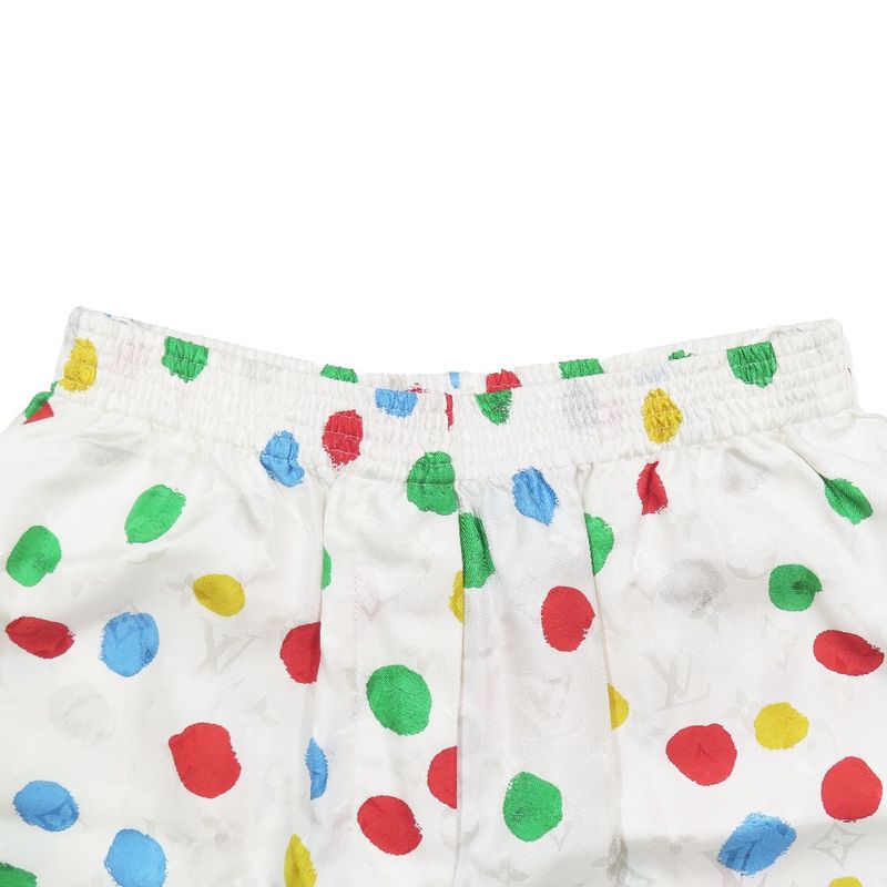 Unused Louis Vuitton × Yayoi Kusama Lv×yk Silk Monogram Multi Dot Shorts Easy