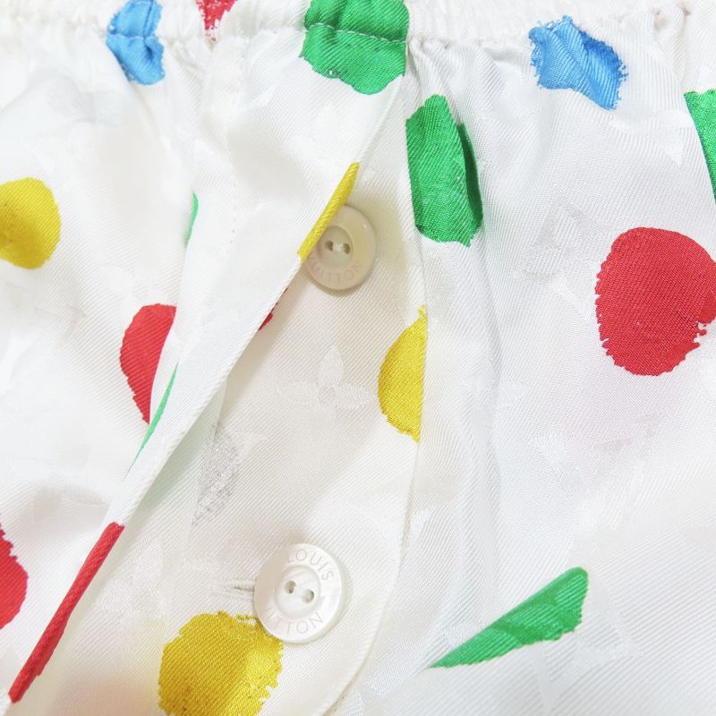 Unused Louis Vuitton × Yayoi Kusama Lv×yk Silk Monogram Multi Dot Shorts Easy