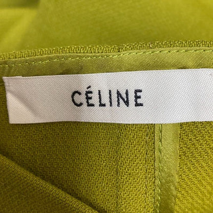 Celine Phoebe Period Belted Wrap Skirt Size 36 Mustard Yellow Ladies Preowned