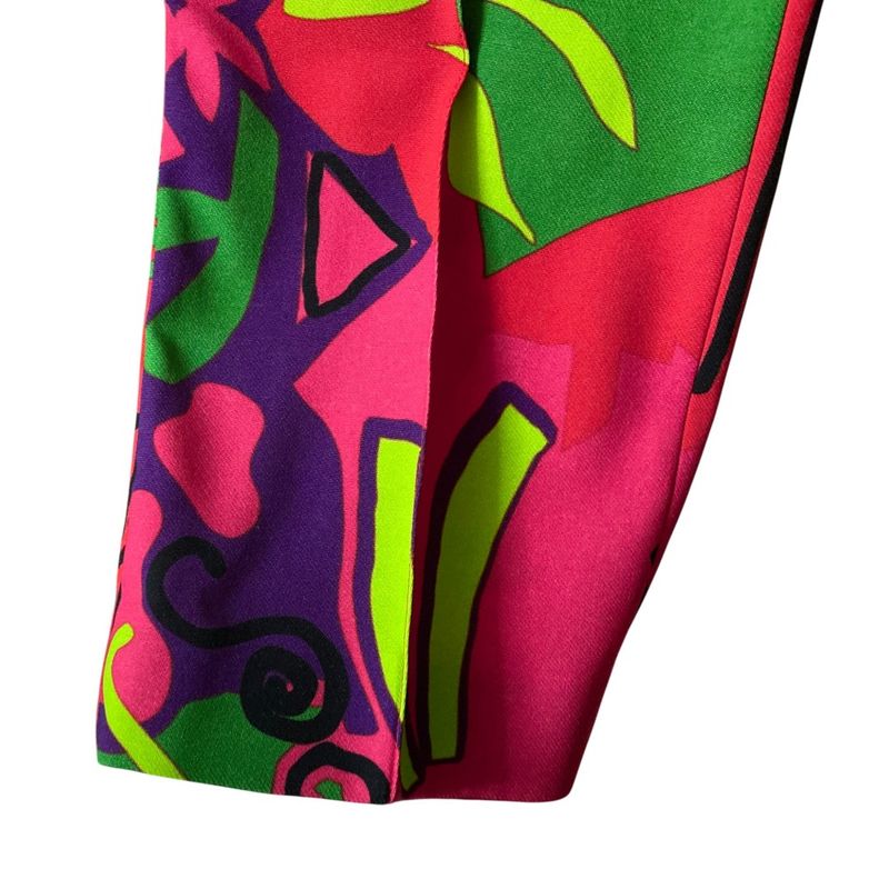 Balenciaga Graphic Print Wool Pants Size 34 Multicolor Women's Preowned Used