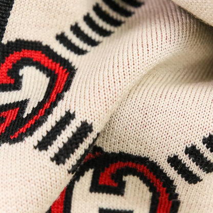 Good Gucci Interlocking GG Pattern Reversible Short Sleeve Knit Sweater 678310