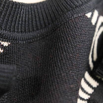 Good Gucci Interlocking GG Pattern Reversible Short Sleeve Knit Sweater 678310