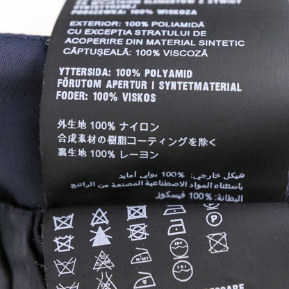 Prada Quilted Pockets Nylon Flared Skirt 21y753 Size 42 Navy Women's Preowned