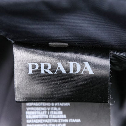 Prada Quilted Pockets Nylon Flared Skirt 21y753 Size 42 Navy Women's Preowned