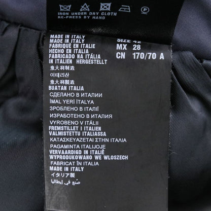 Prada Quilted Pockets Nylon Flared Skirt 21y753 Size 42 Navy Women's Preowned