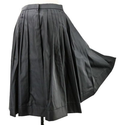 Prada Nylon Pleated Wrap Skirt Size 44 Black Women's Preowned Used