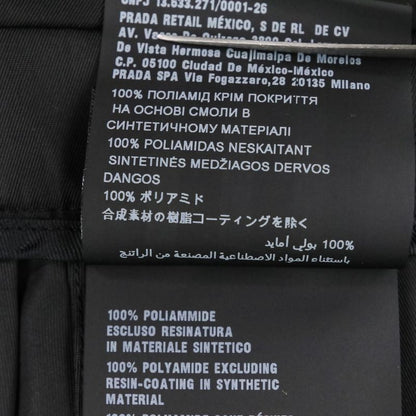 Prada Nylon Pleated Wrap Skirt Size 44 Black Women's Preowned Used