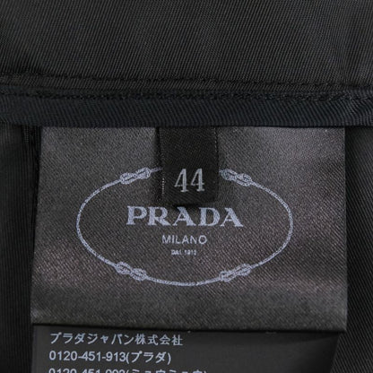 Prada Nylon Pleated Wrap Skirt Size 44 Black Women's Preowned Used