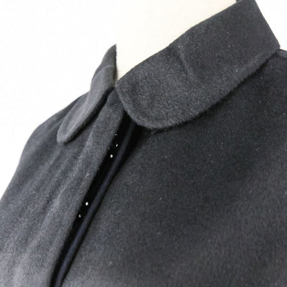 Prada Virgin Wool Angora Round Collar Rebel Jacket 42 Black Women's Preowned