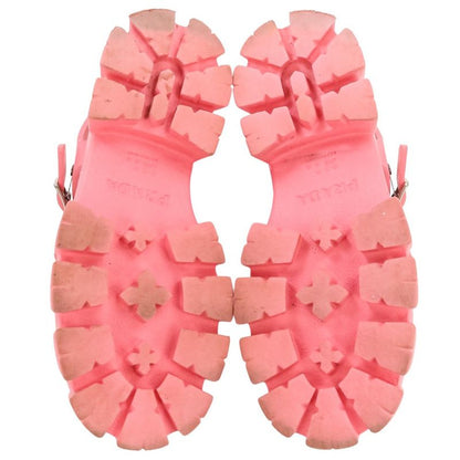 Prada Monolith Triangle Logo Plate Platform Rubber Sandals 1x853m Size 38 About