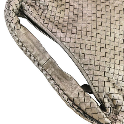 Good Bottega Veneta Intrecciato Leather Hobo One Shoulder Bag 115653 Metallic