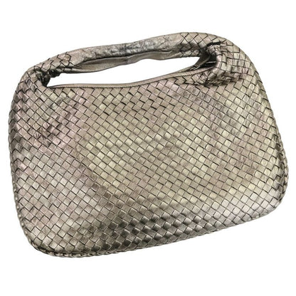 Good Bottega Veneta Intrecciato Leather Hobo One Shoulder Bag 115653 Metallic
