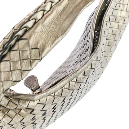 Good Bottega Veneta Intrecciato Leather Hobo One Shoulder Bag 115653 Metallic