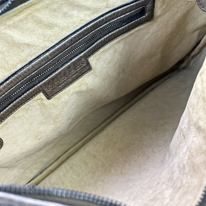 Good Bottega Veneta Intrecciato Leather Hobo One Shoulder Bag 115653 Metallic