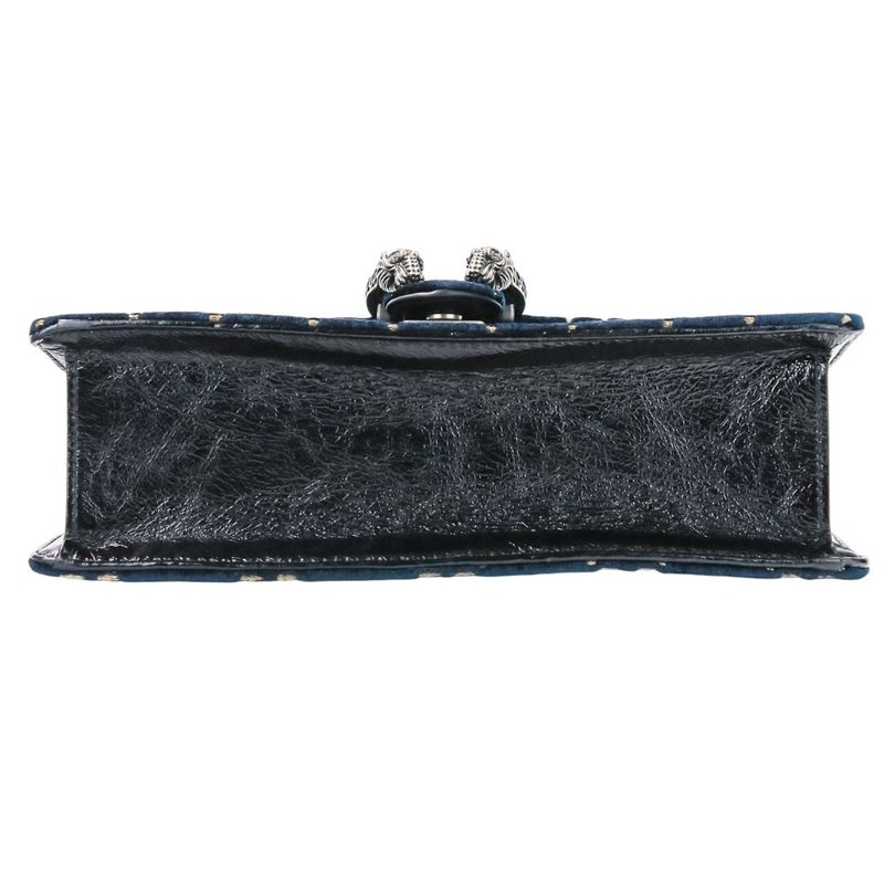 Gucci GG Velvet Dionysus Chain Shoulder Bag 499623 Navy Ladies Used