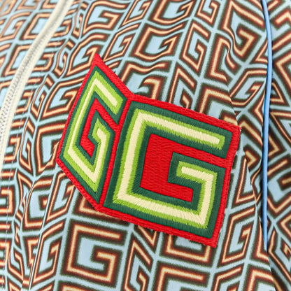 Gucci Zakco Lovelight Square G Nylon Blouson Jacket 703383 Size 40 Light Blue