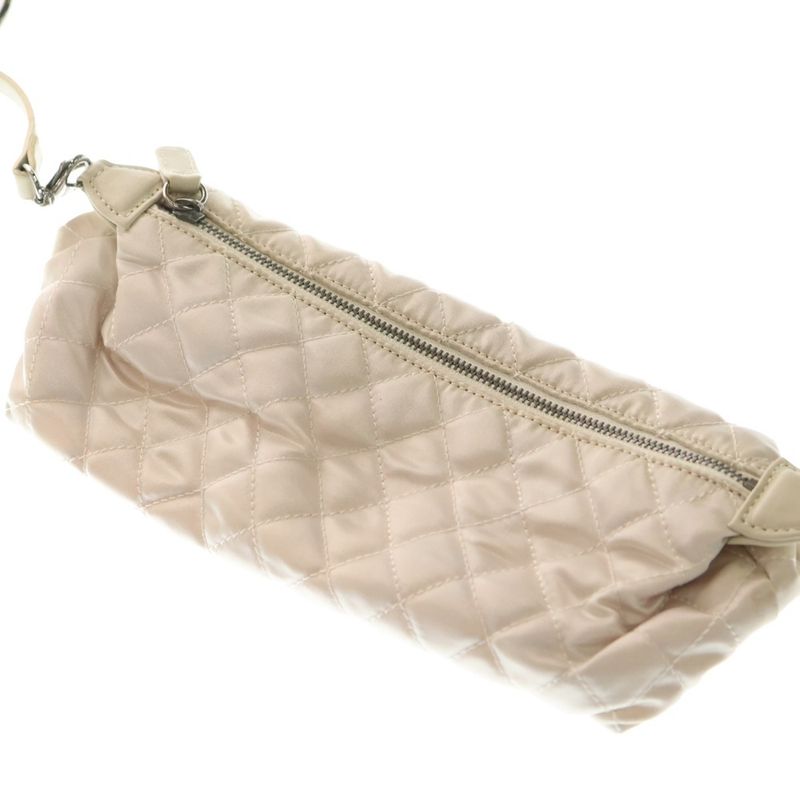 Chanel Coco Cabas Leather Shoulder Bag Handbag Chain Bag White Leather A33450