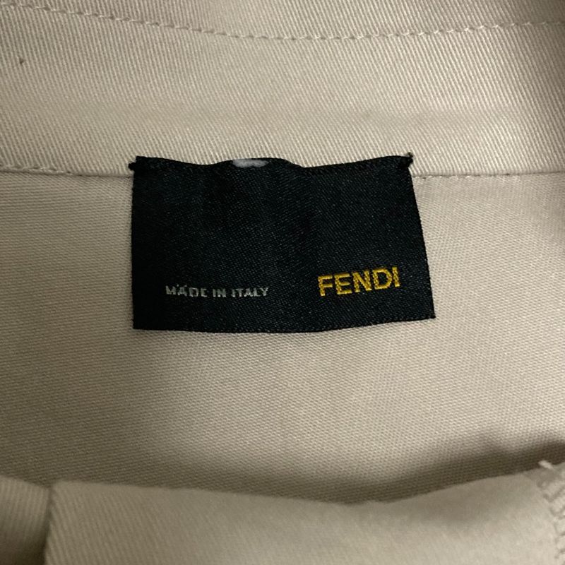 Fendi Front Button Skirt 38 Ivory Ladies Preowned Used