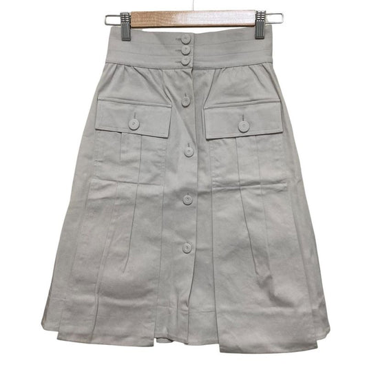 Fendi Front Button Skirt 38 Ivory Ladies Preowned Used