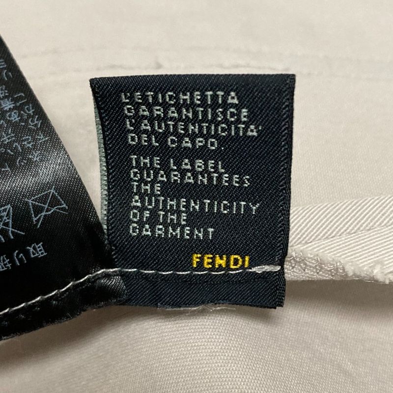 Fendi Front Button Skirt 38 Ivory Ladies Preowned Used