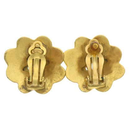 Chanel Coco Mark Design Earrings GP Gold