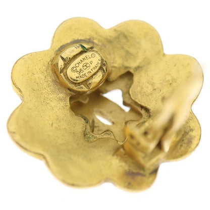 Chanel Coco Mark Design Earrings GP Gold