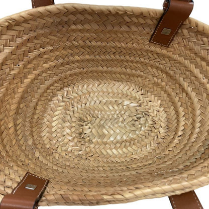 Loewe Anagram Leather Patch Handbag Basket Bag Small 327.02s93 Brown Ladies Used