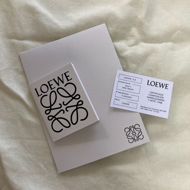 Loewe Anagram Leather Patch Handbag Basket Bag Small 327.02s93 Brown Ladies Used