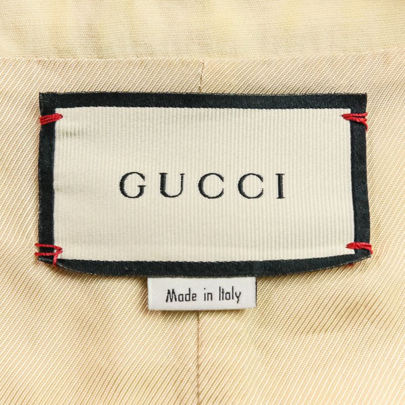 Good Gucci Double G Buckle Cady Silk Wool Long Vest Dress 609245 Size 36 Ivory