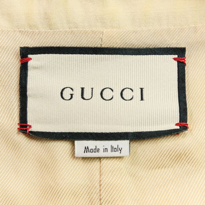 Good Gucci Double G Buckle Cady Silk Wool Long Vest Dress 609245 Size 36 Ivory