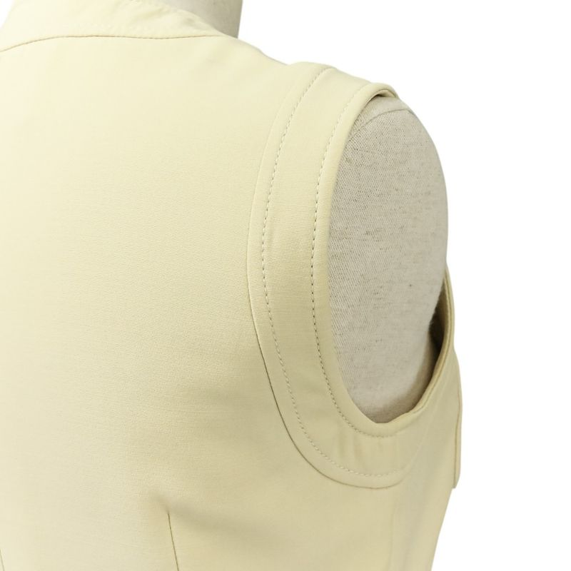 Good Gucci Double G Buckle Cady Silk Wool Long Vest Dress 609245 Size 36 Ivory