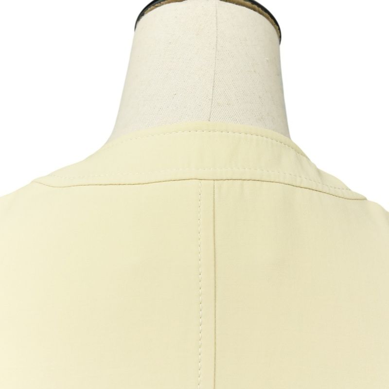 Good Gucci Double G Buckle Cady Silk Wool Long Vest Dress 609245 Size 36 Ivory