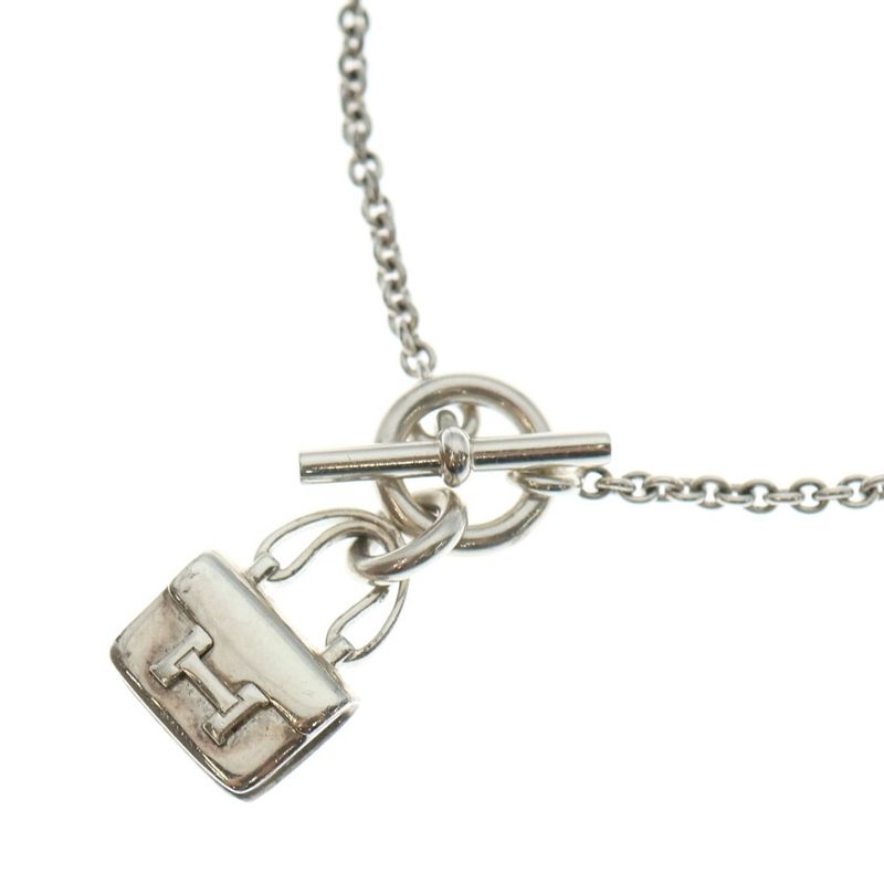 Hermes Amulet Constance Necklace Ag925 Sv Silver Pendant