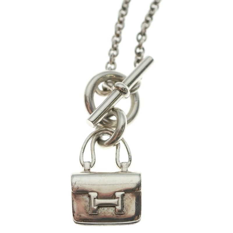 Hermes Amulet Constance Necklace Ag925 Sv Silver Pendant
