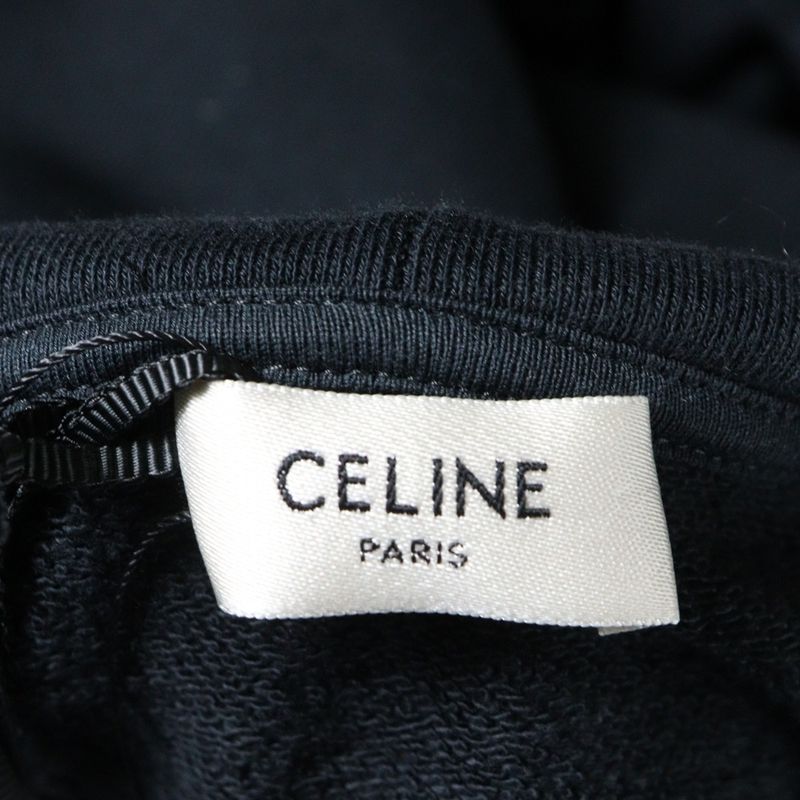 Celine Logo Print Pullover Hoodie 2y958670q Black