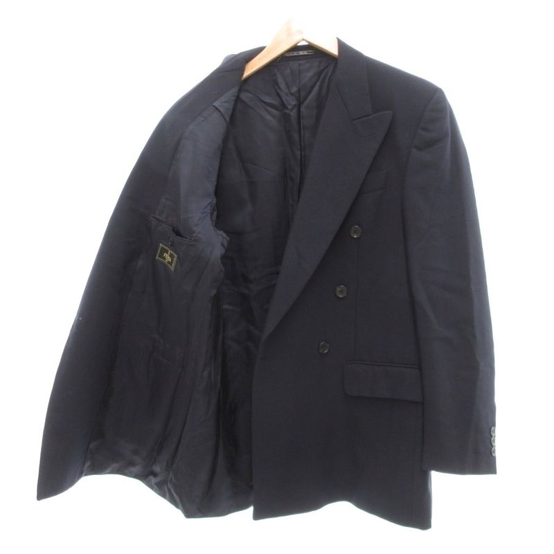 Fendi Uomo Vintage Suit Setup Double Jacket Pants Wool 50 Dark Navy Uo Mnk2