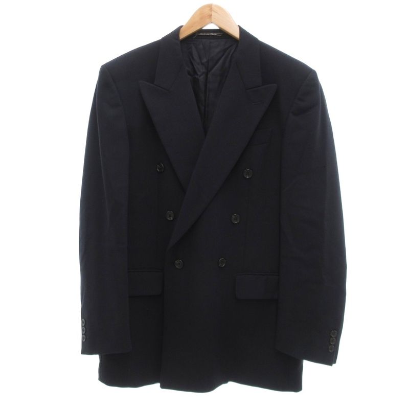 Fendi Uomo Vintage Suit Setup Double Jacket Pants Wool 50 Dark Navy Uo Mnk2