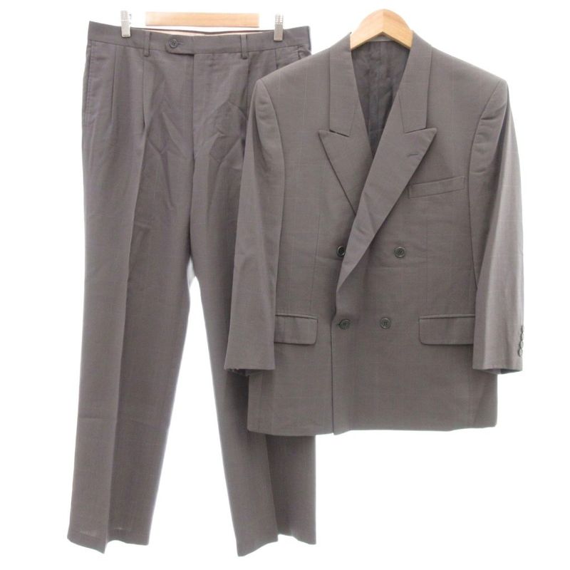 Christian Dior Monsieur Vintage Suit Setup Double Jacket Pants Window Pen Ab-5