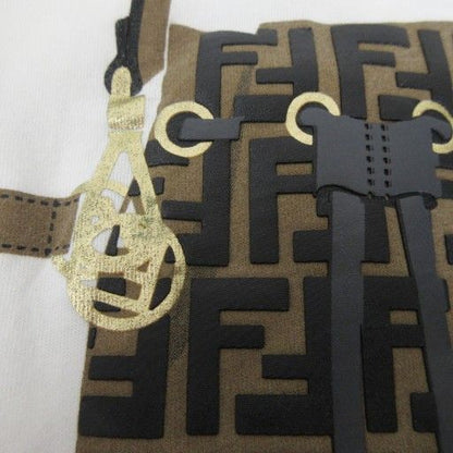 Fendi Kids Zucca Pattern Shoulder Bag Print T-Shirt Cut and Sleeve Short Sleeve