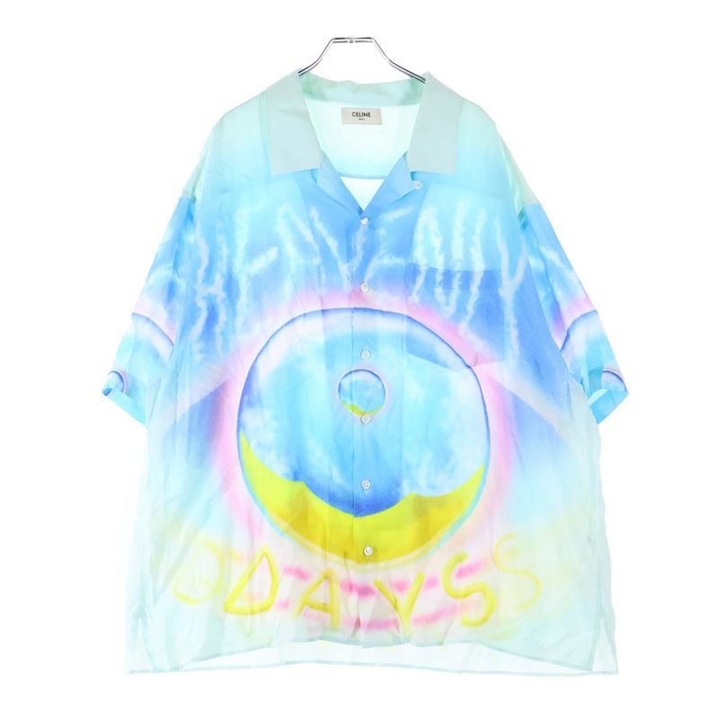 Celine 22ss × Marcelo Lanvin Marcelo Lanvin All-Over Rayon Open Collar Short-Sle