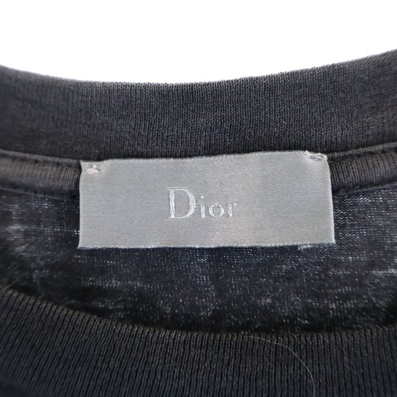 Dior Homme 18ss Rose Photographic Logo Print Crew Neck Short Sleeve T-Shirt Cut