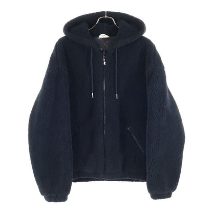 Celine Boa Fleece Hoodie Studded Triomphe Zip-Up Boa Hoodie Black 2y906699m