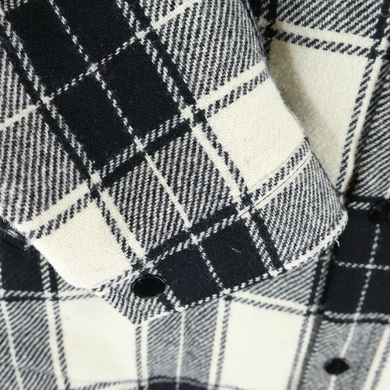 Celine 21aw Quilted Flannel Shirt Hooded Logo Blouson Hooded Jacket 2w4100010