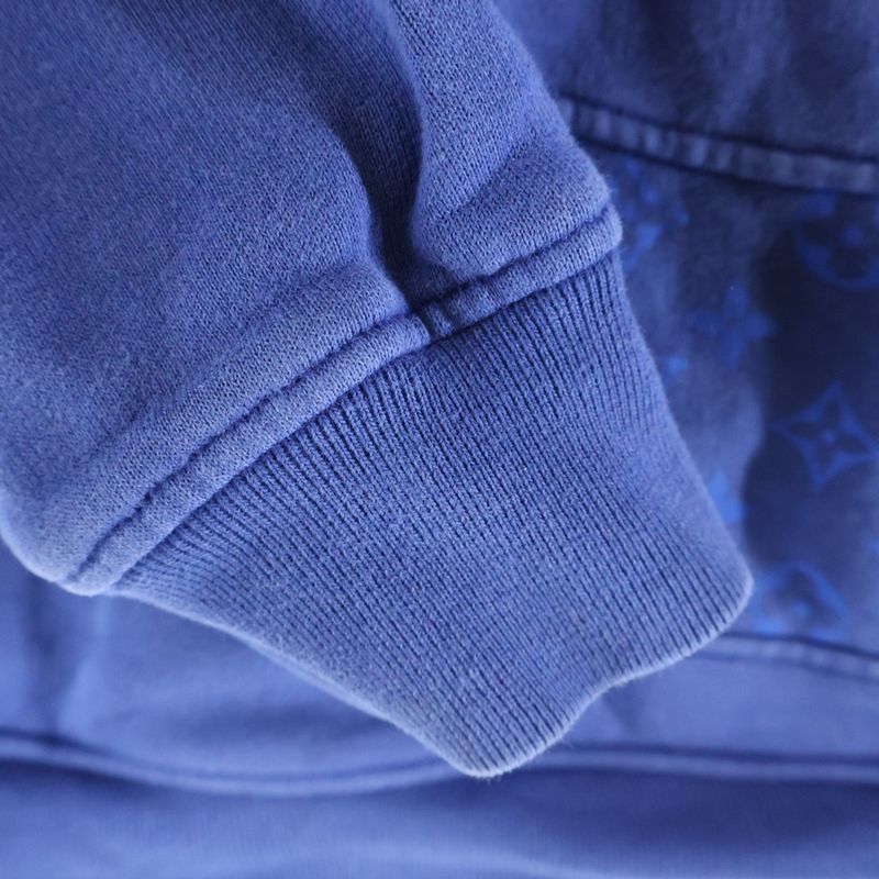 Louis Vuitton 22aw Monogram Circle Cut Pullover Sweatshirt Hoodie Navy Rm222q