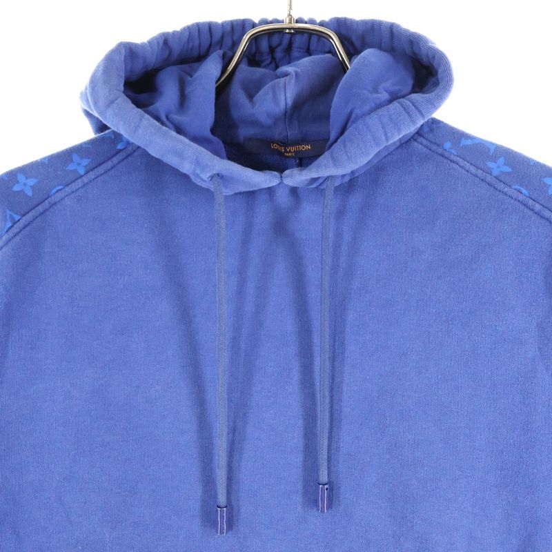 Louis Vuitton 22aw Monogram Circle Cut Pullover Sweatshirt Hoodie Navy Rm222q