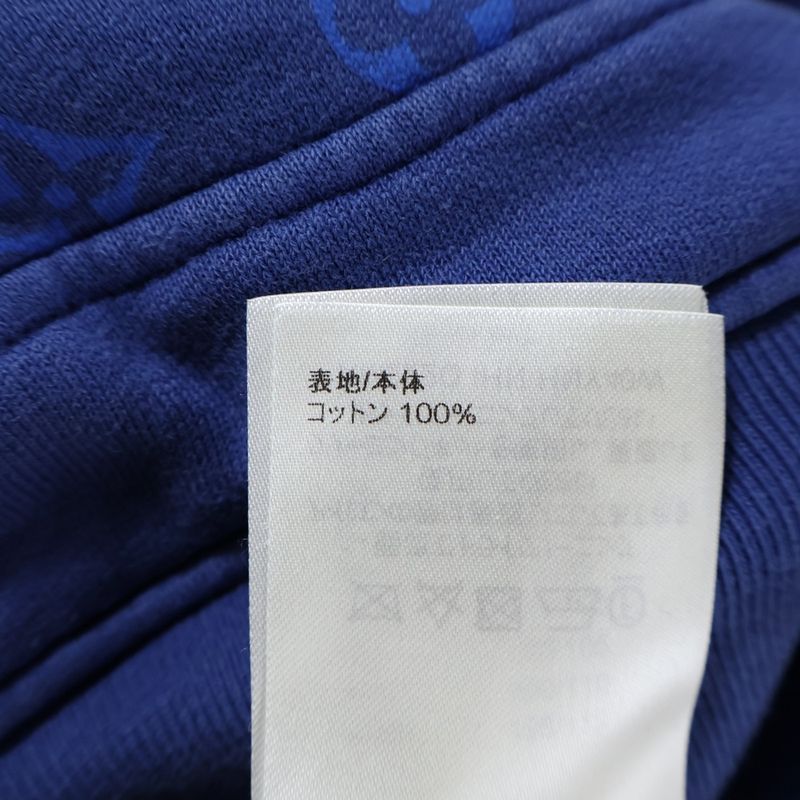 Louis Vuitton 22aw Monogram Circle Cut Pullover Sweatshirt Hoodie Navy Rm222q